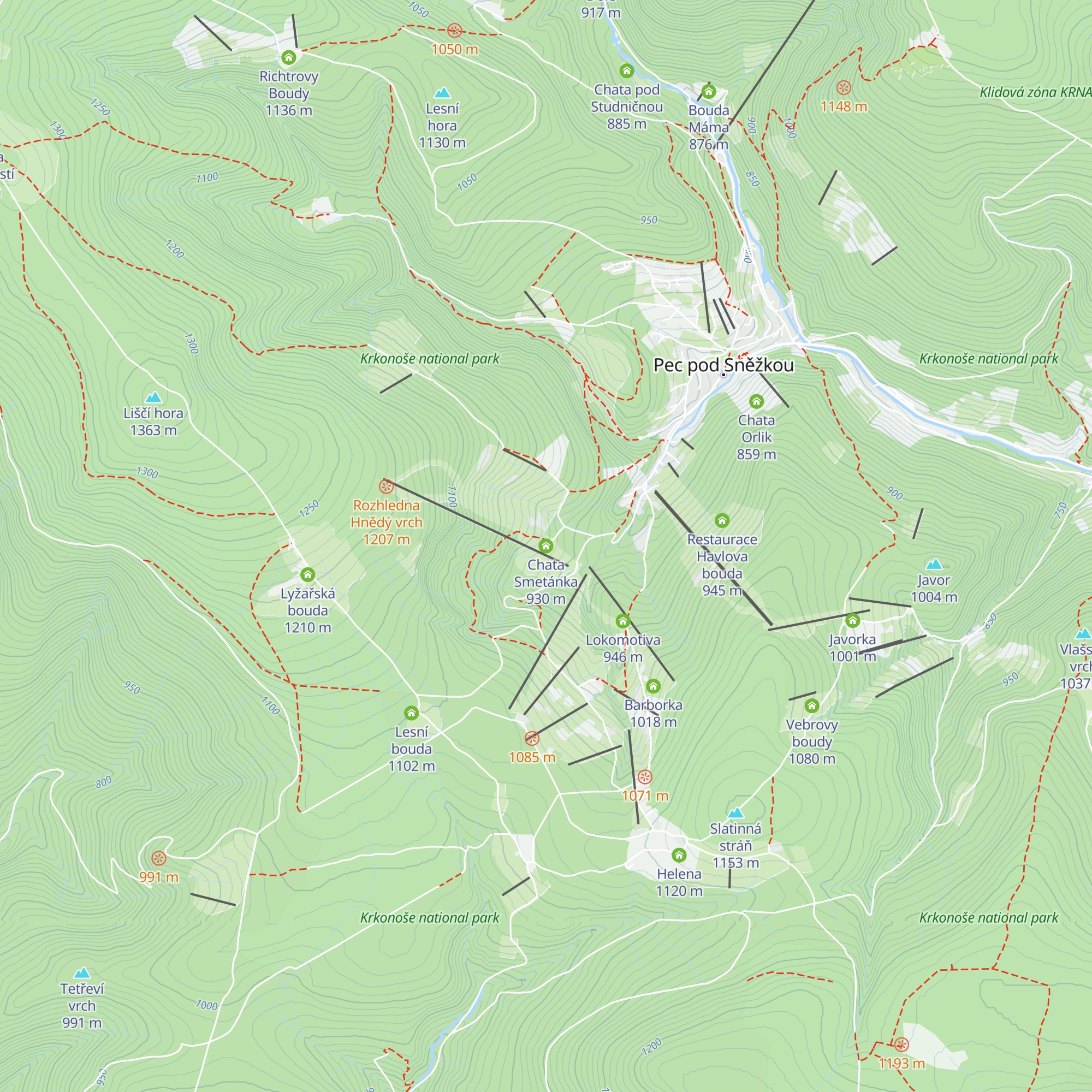 Chata Smetánka map
