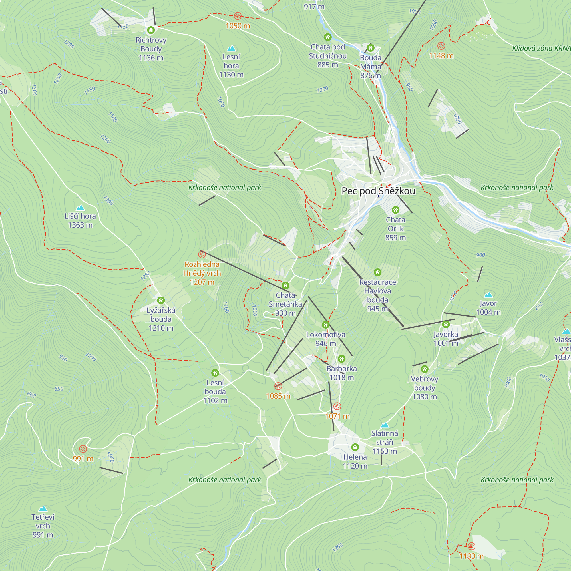 Chata Smetánka map