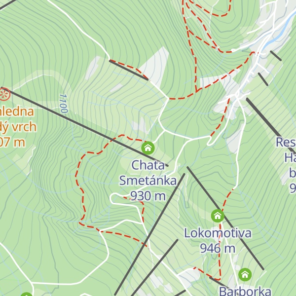 Map of Chata Smetánka
