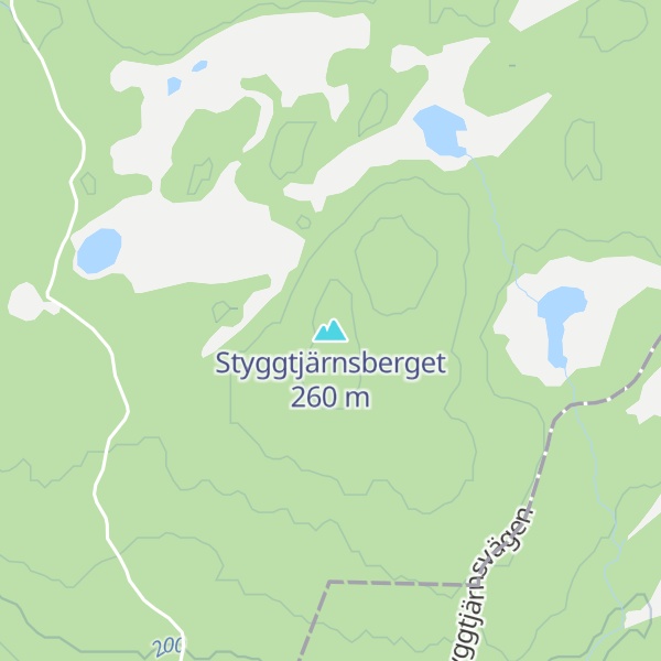 Map of Styggtjärnsberget