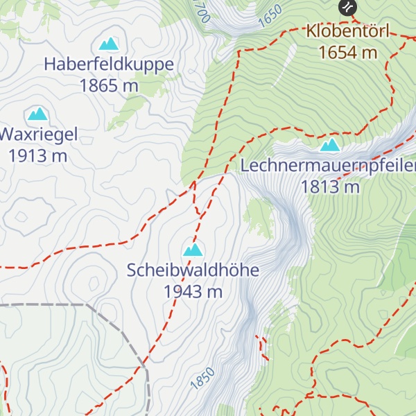 Map of Hohe Lechnerin