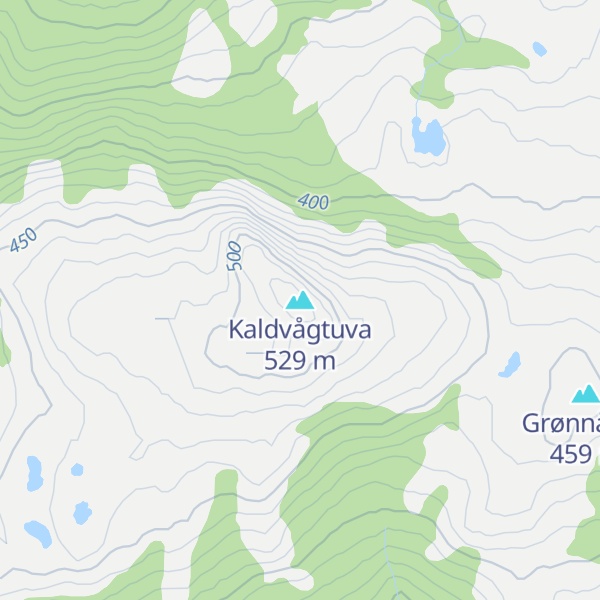 Map of Kaldvågtuva