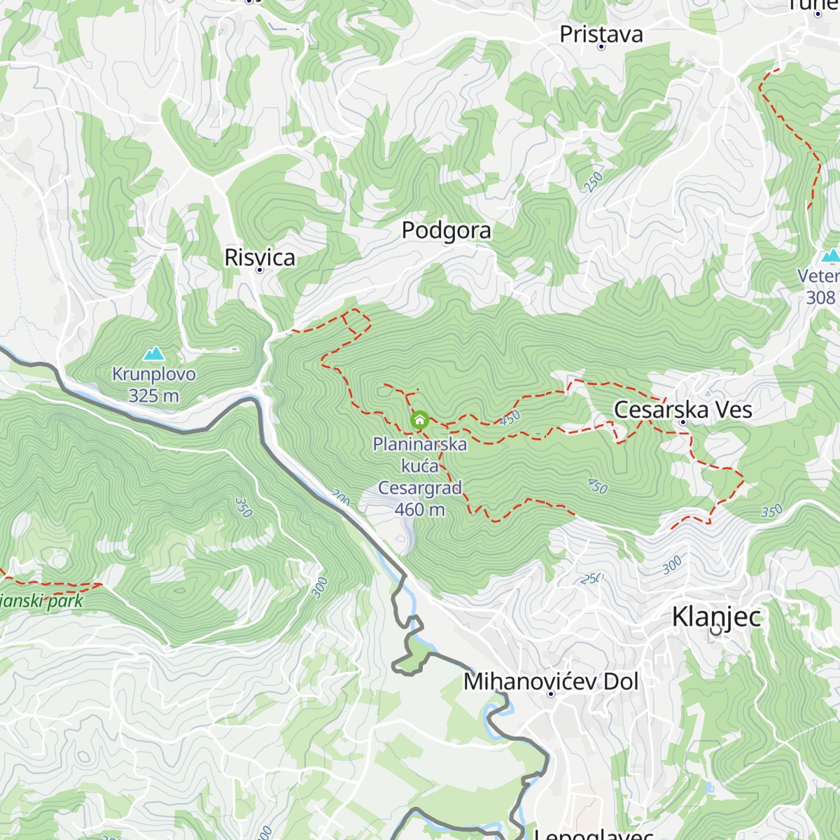 Planinarska kuća Cesargrad map
