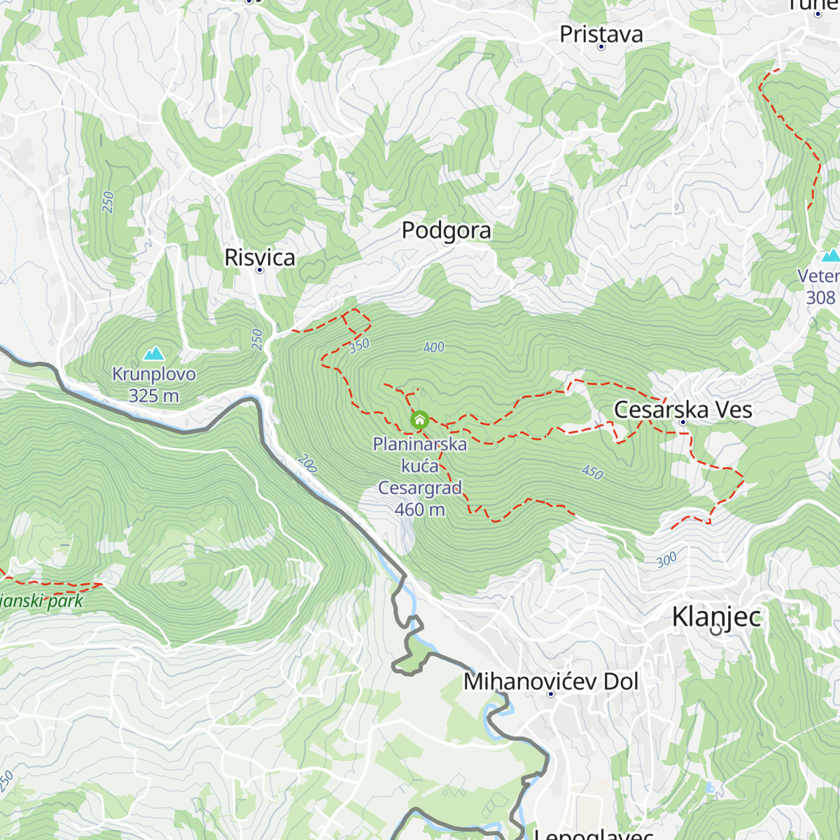 Planinarska kuća Cesargrad map