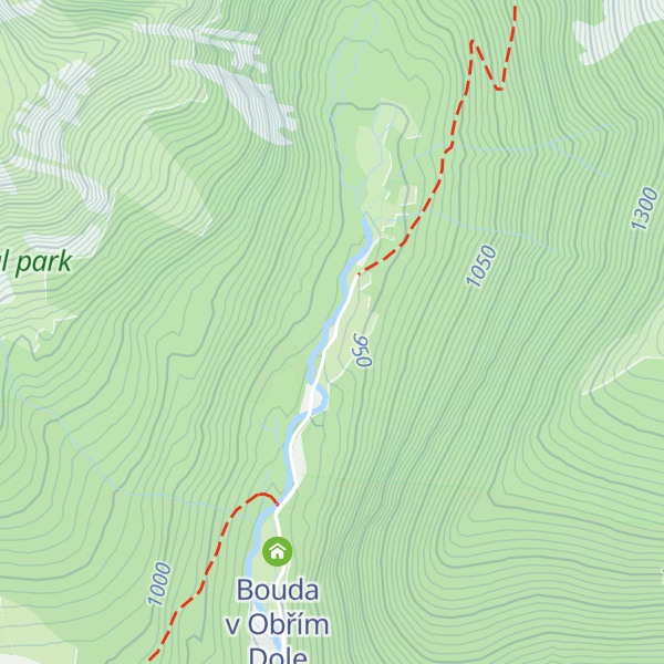 Map of Bouda pod Snežkou