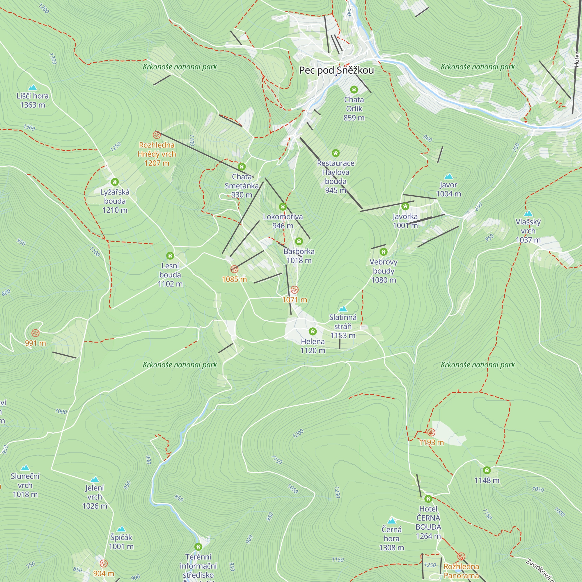 Husova bouda map