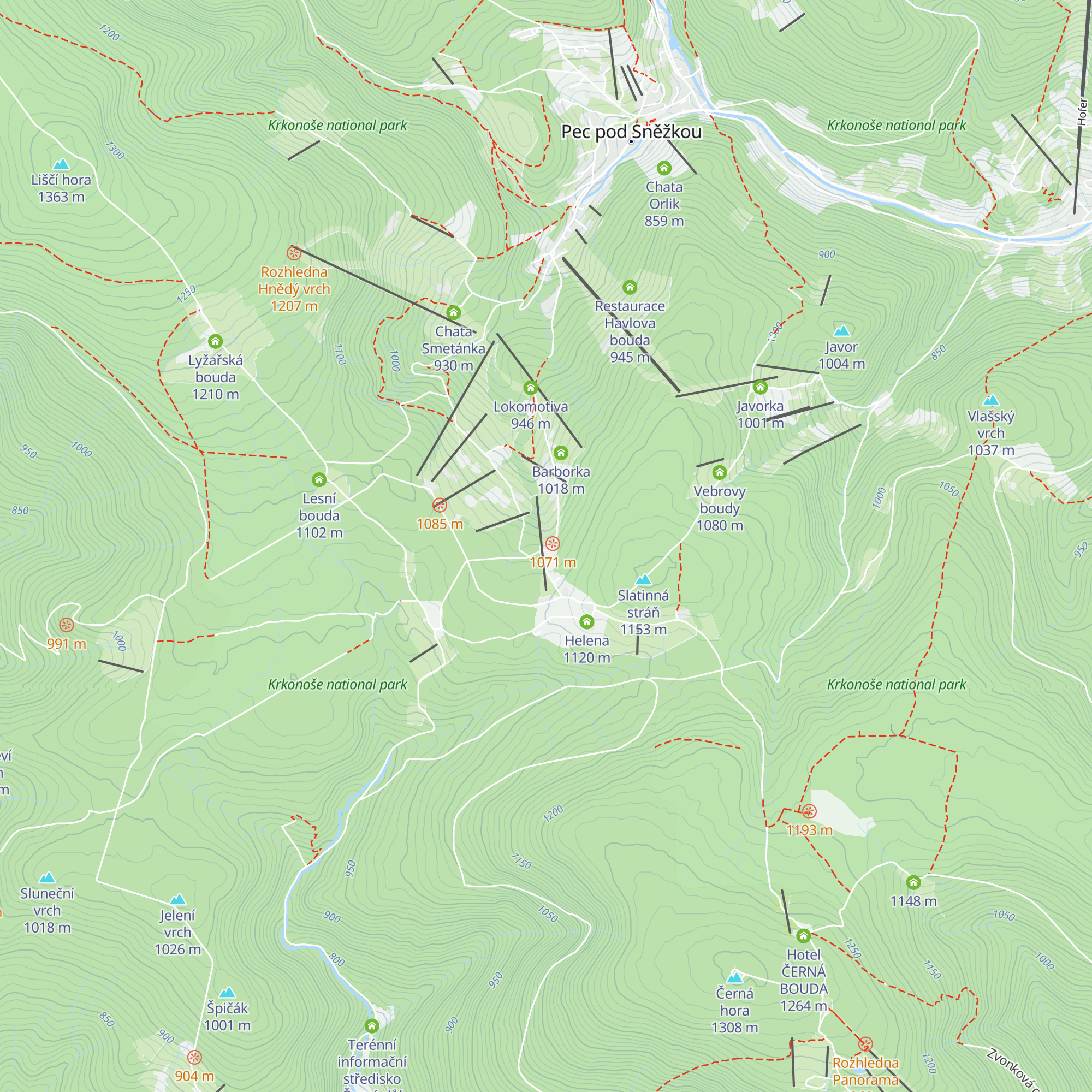 Husova bouda map