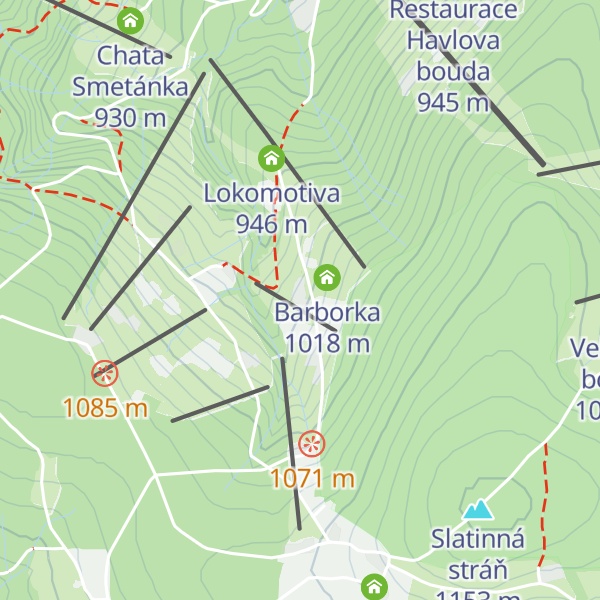 Map of Žižkova bouda