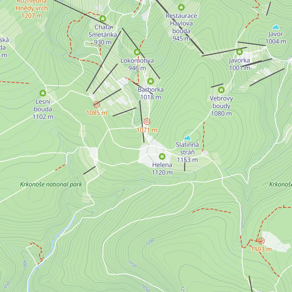 Lidická bouda map