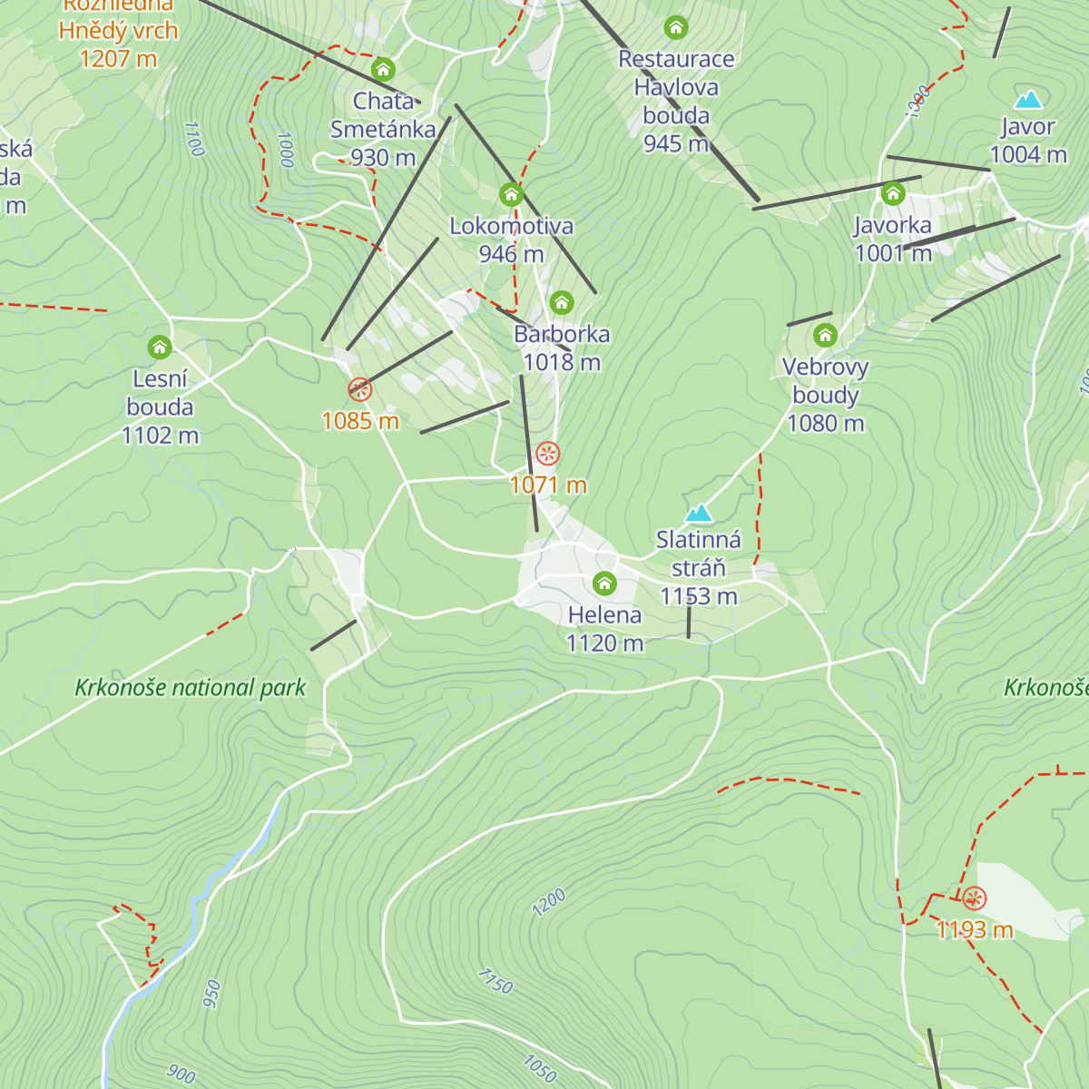 Lidická bouda map