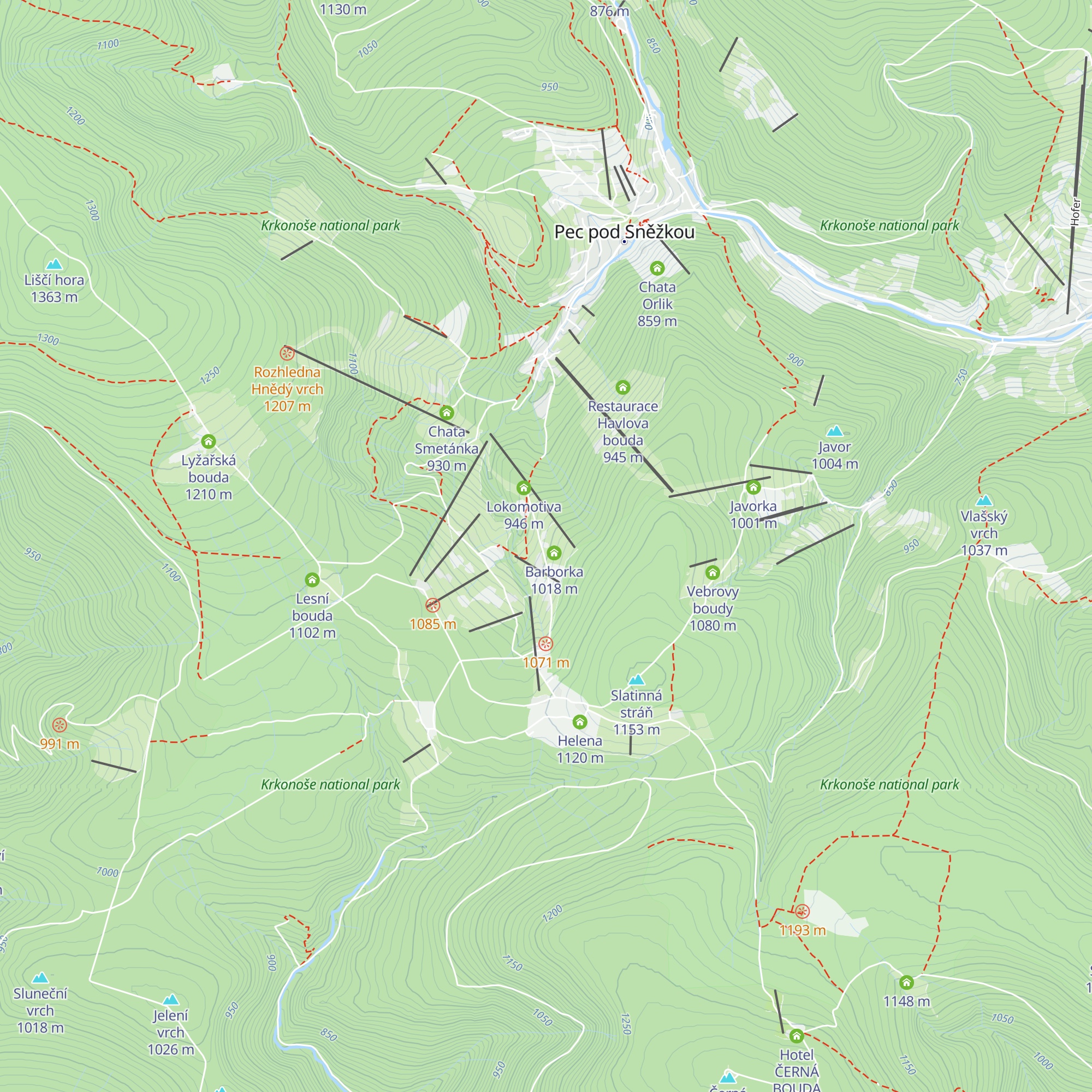 Konopindova chata map