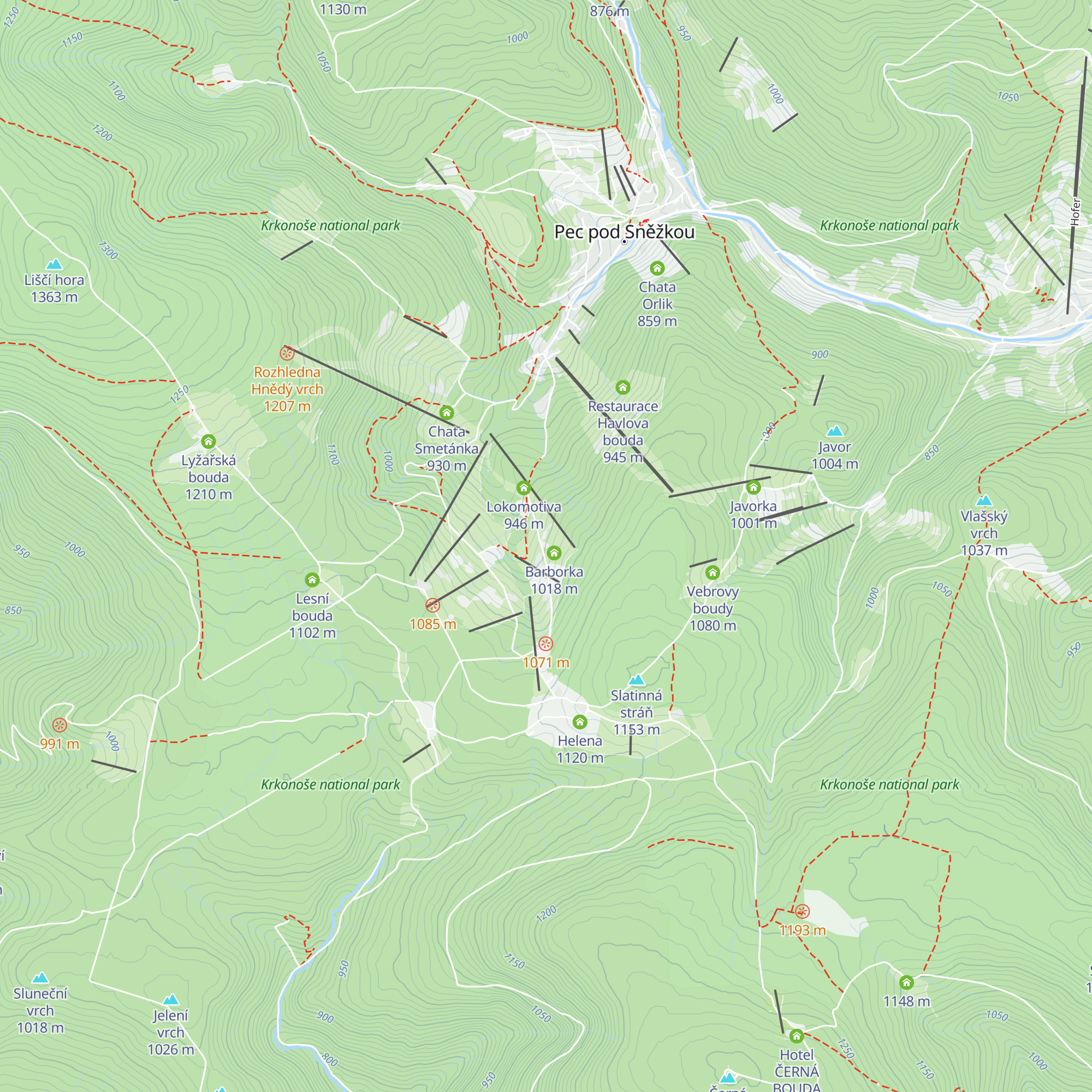 Konopindova chata map