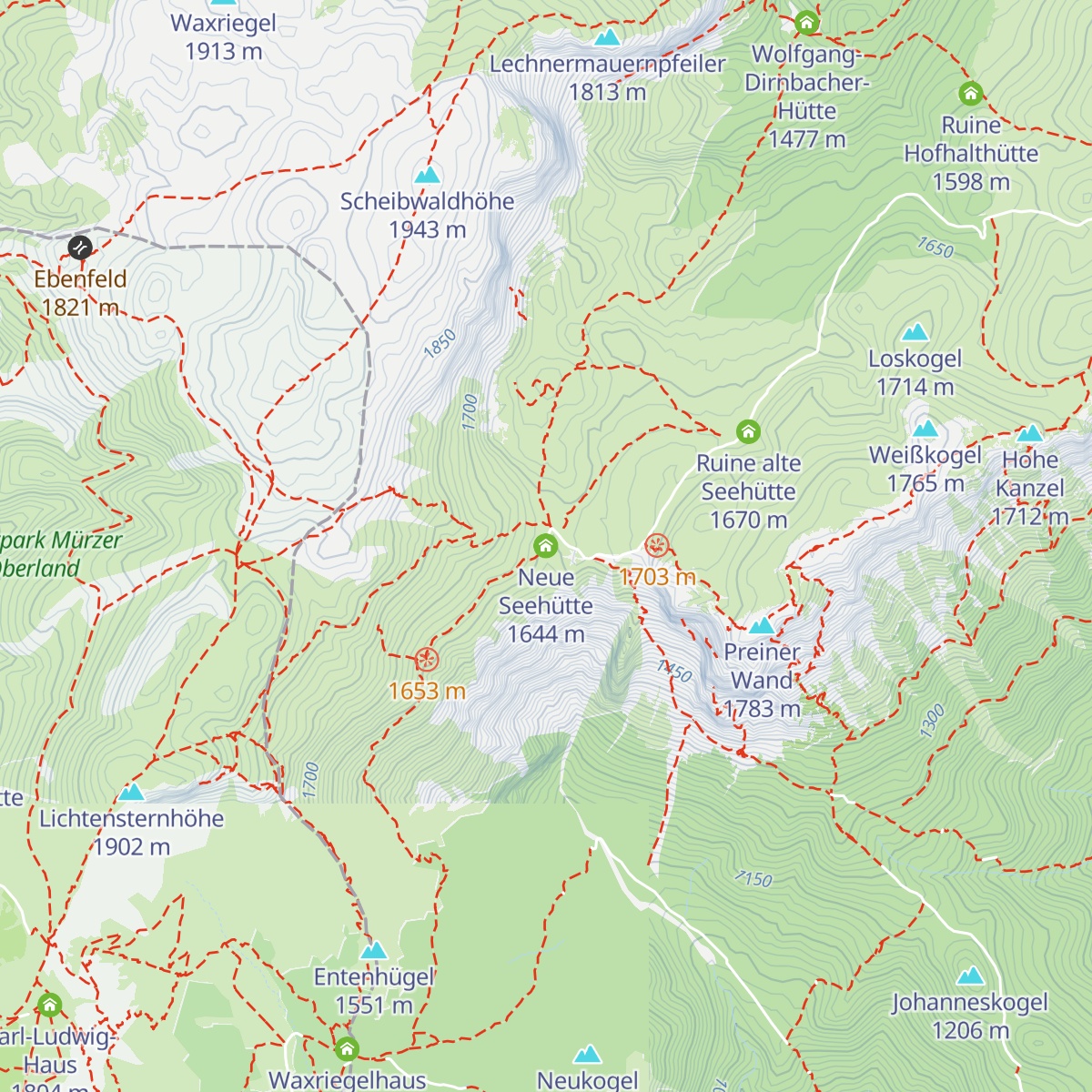 Neue Seehütte map