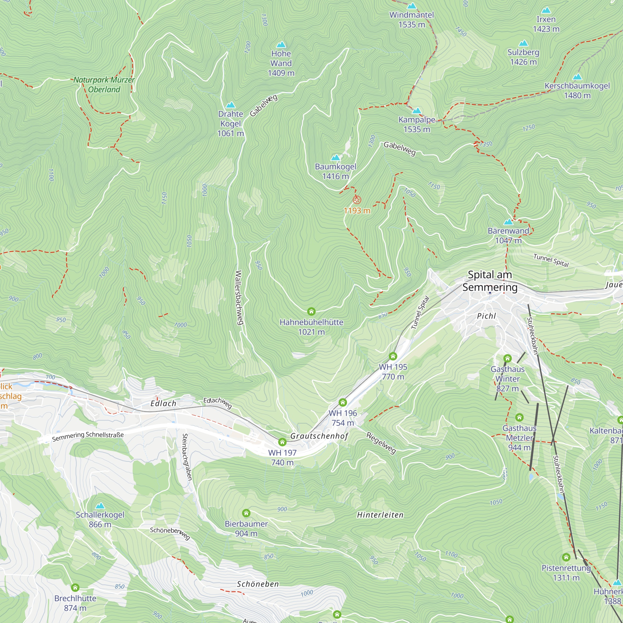 Hahnebühelhütte map