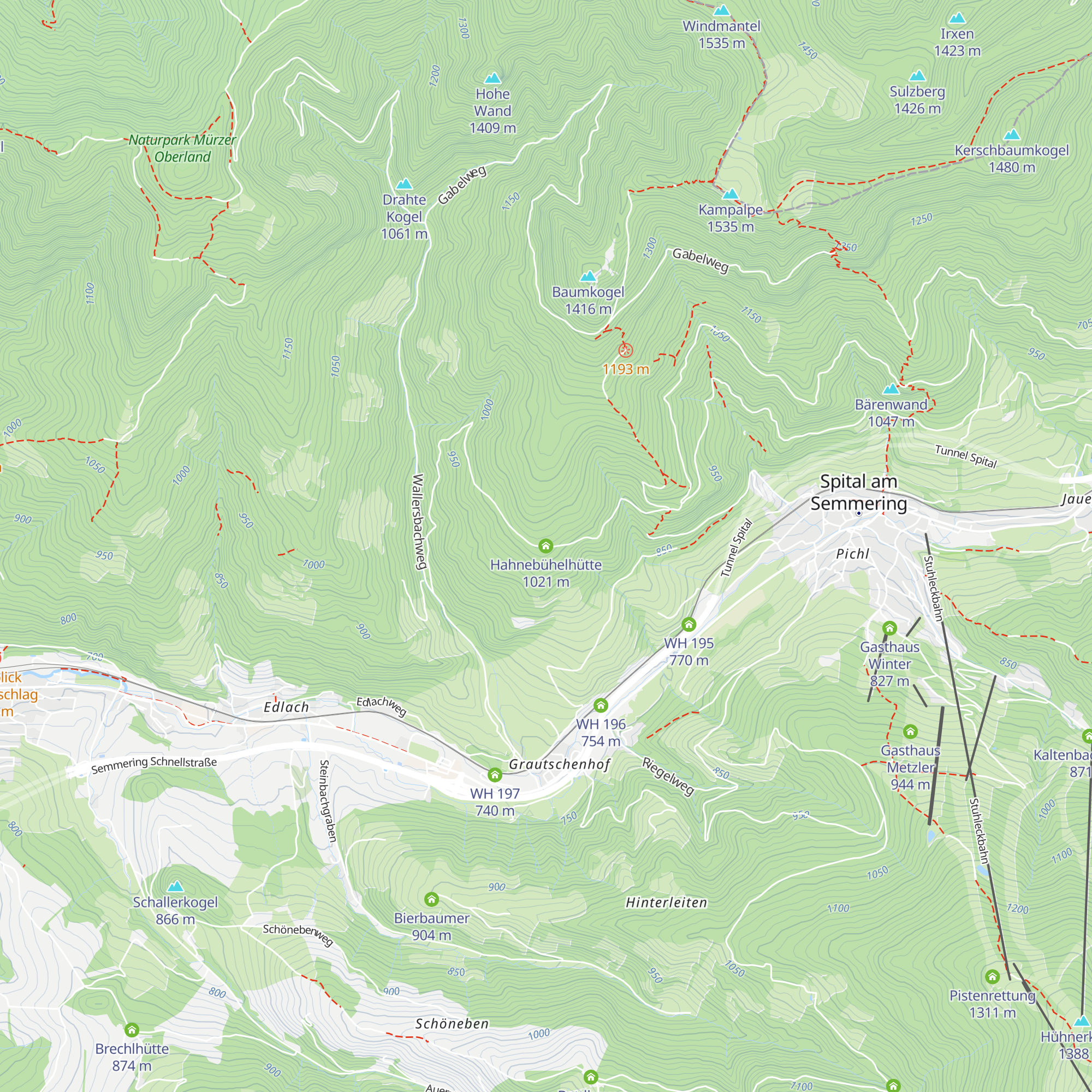 Hahnebühelhütte map
