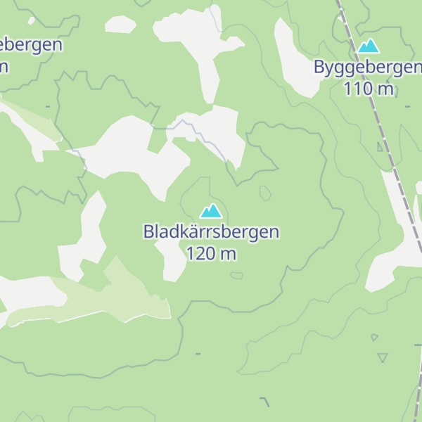 Map of Bladkärrsbergen