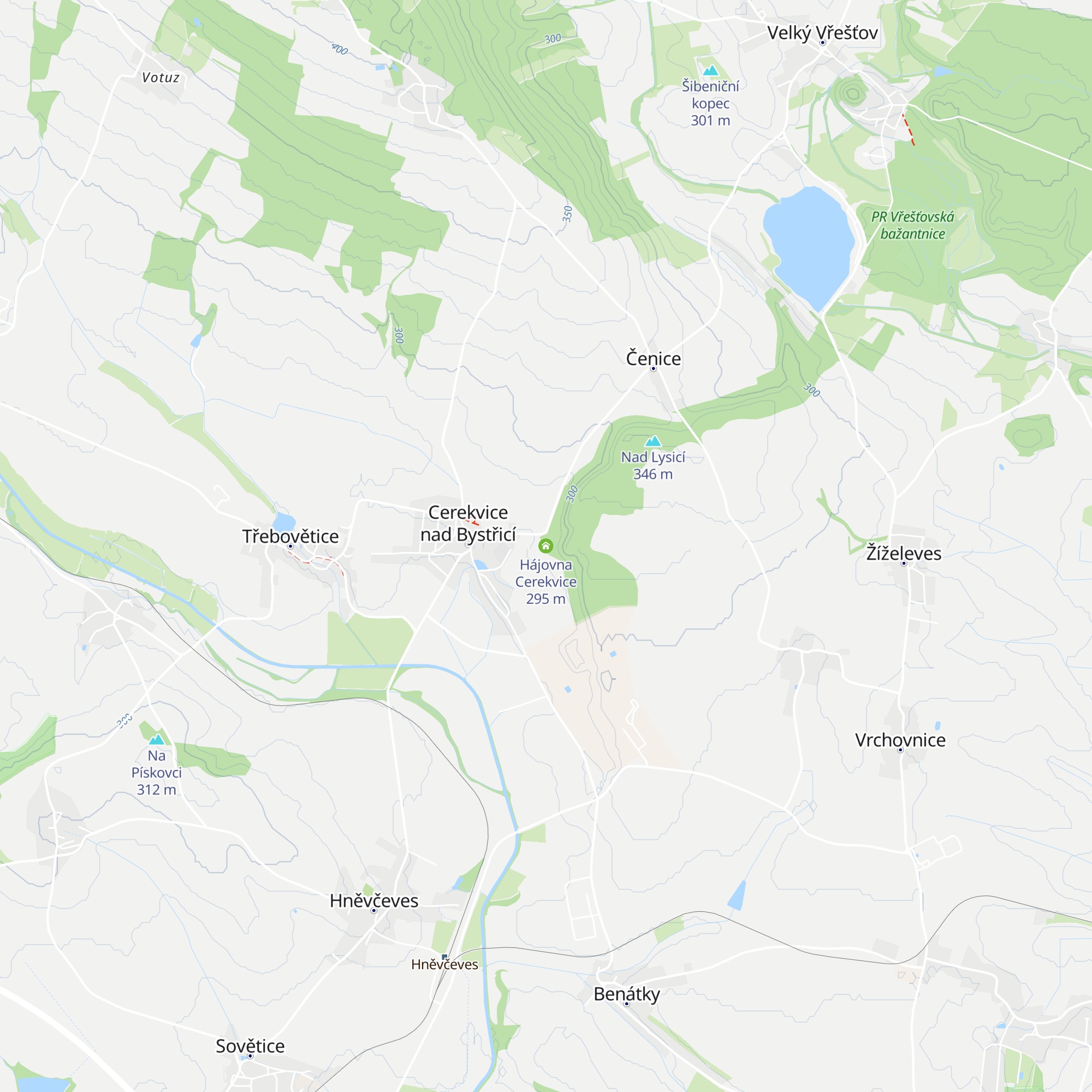 Hájovna Cerekvice map