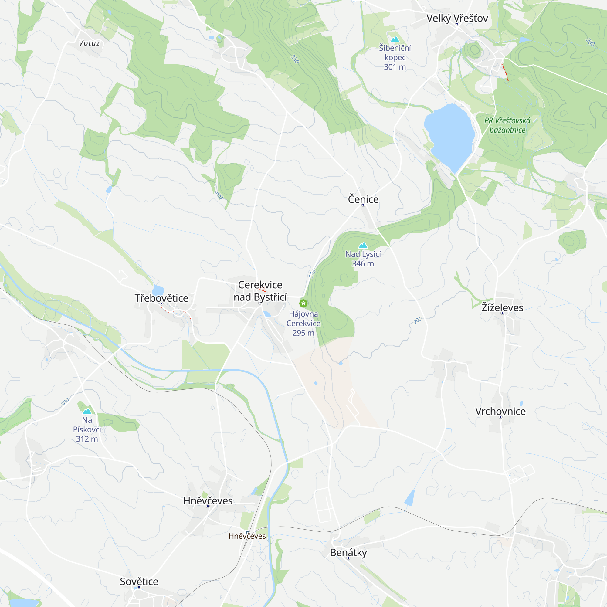 Hájovna Cerekvice map
