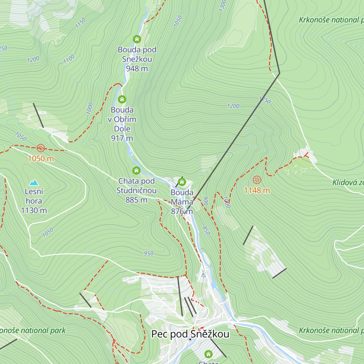 Bouda Máma map