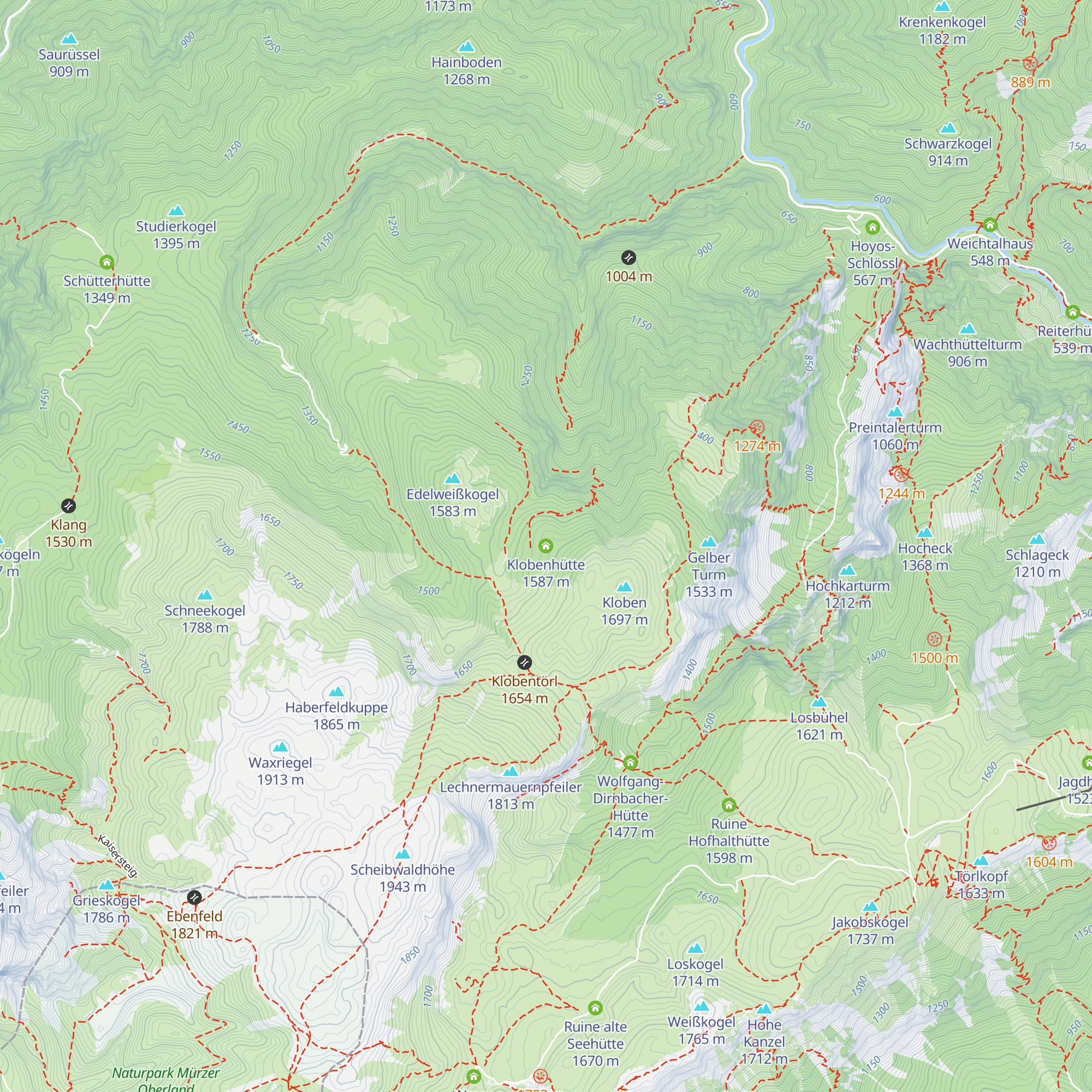 Klobenhütte map