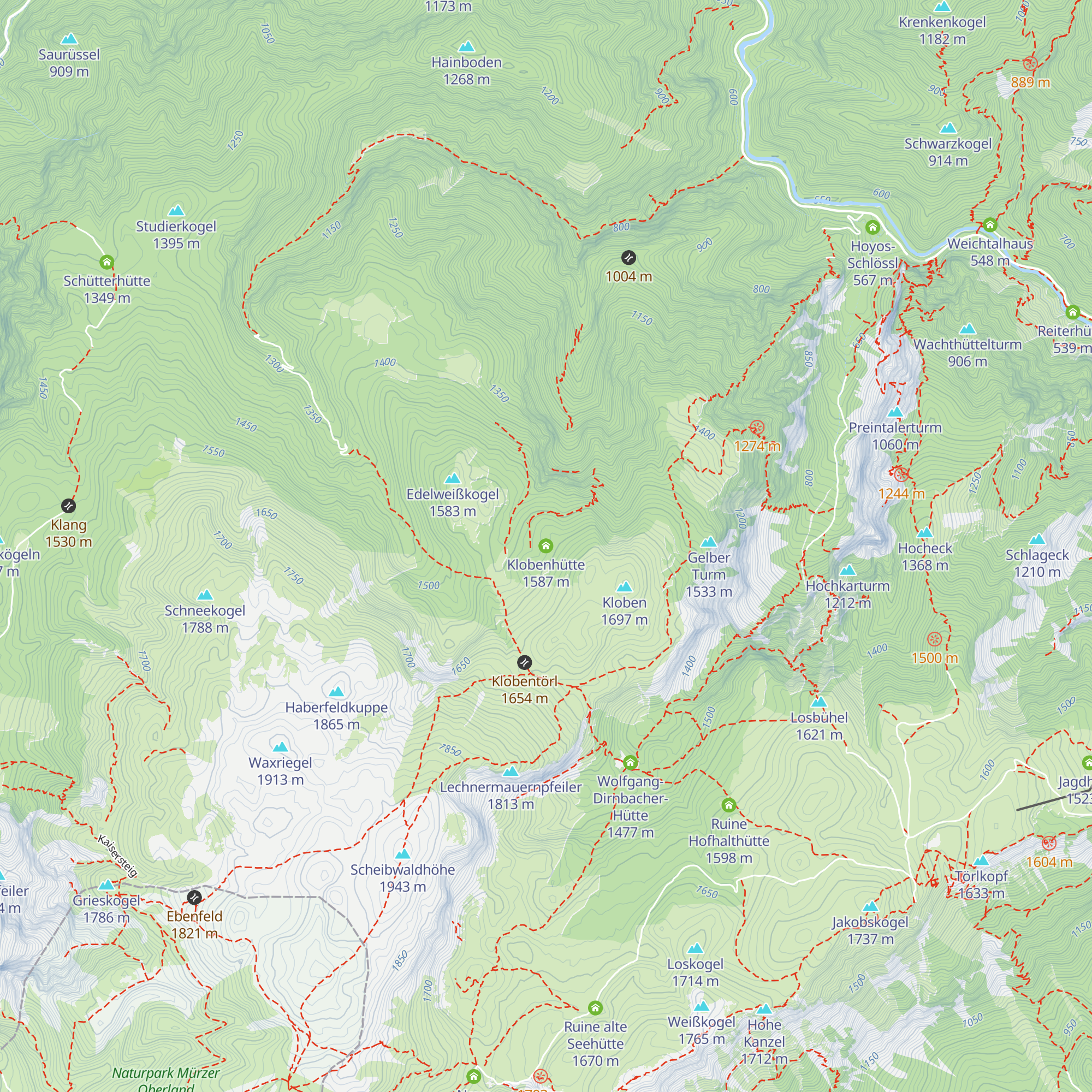 Klobenhütte map