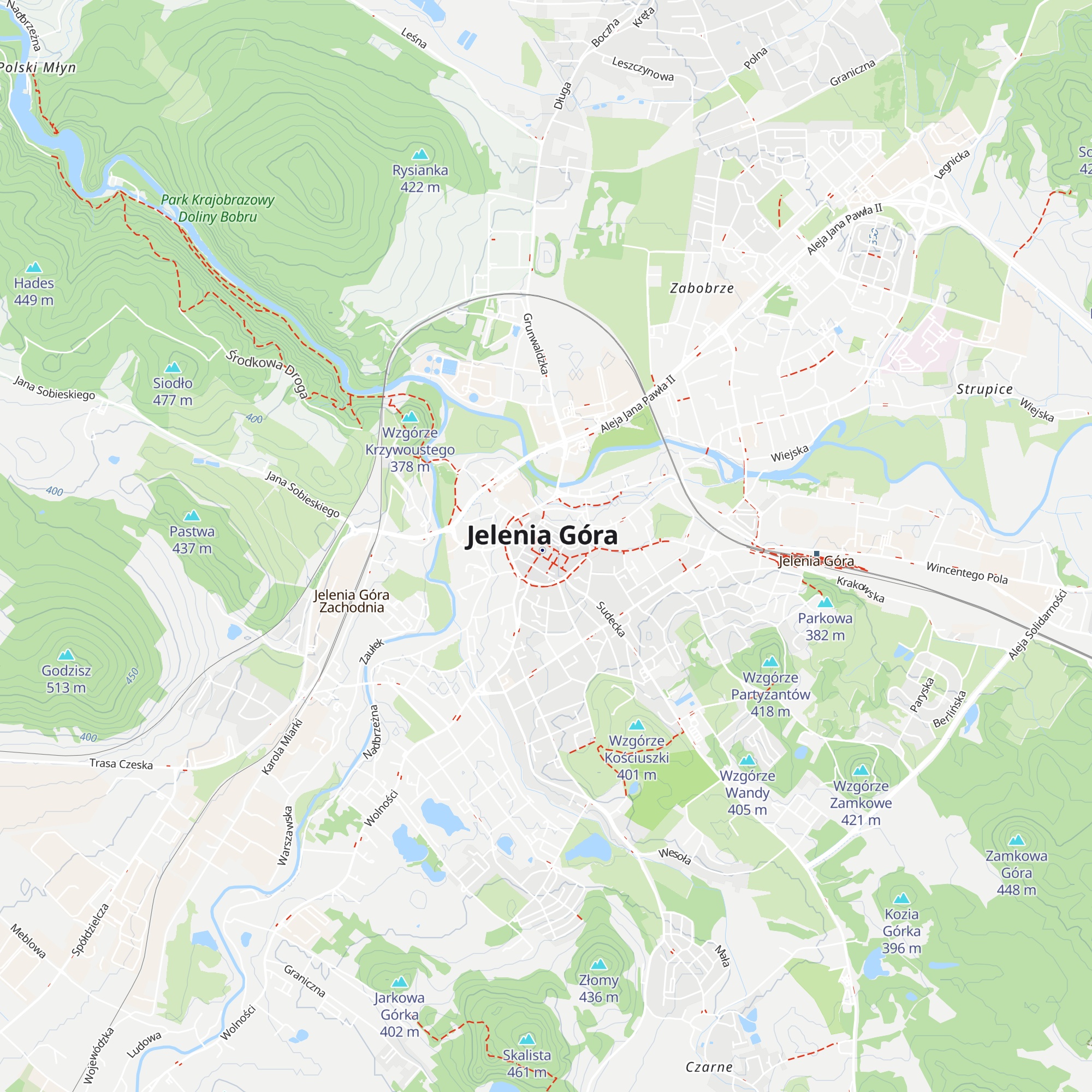 Zabytkowy tramwaj map