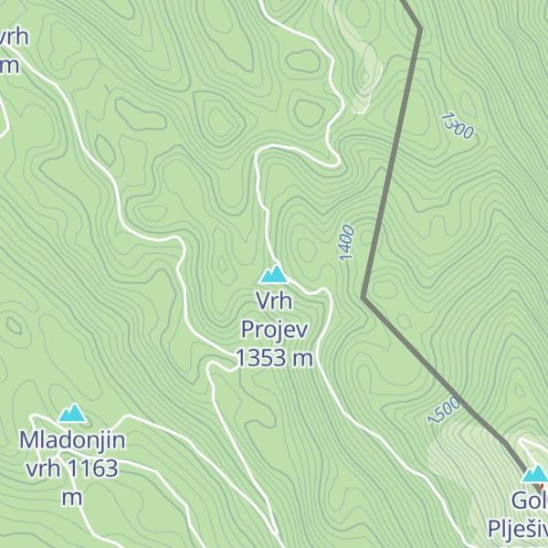 Map of Vrh Projev