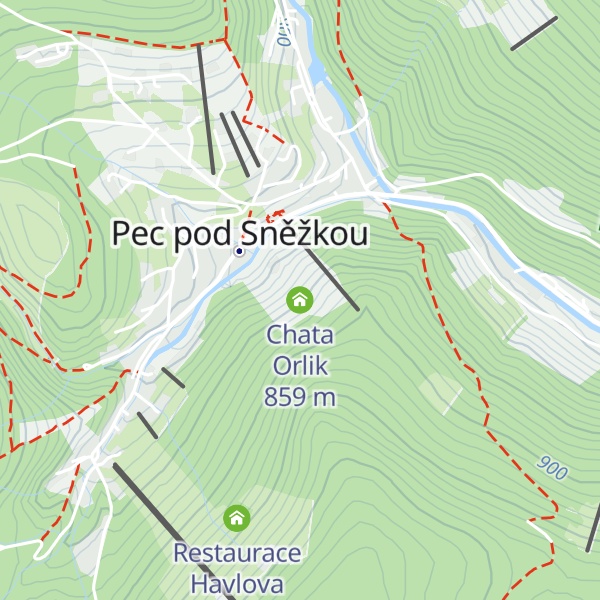 Map of Chata Orlik