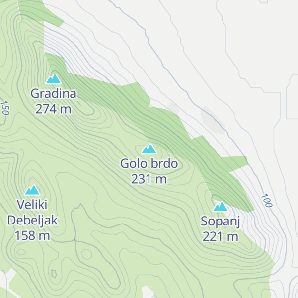 Map of Golo brdo