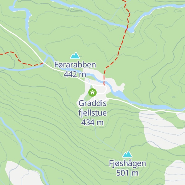 Map of Graddis fjellstue