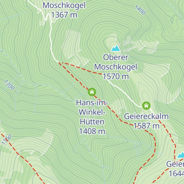 Map of Hans-im-Winkel-Hütten