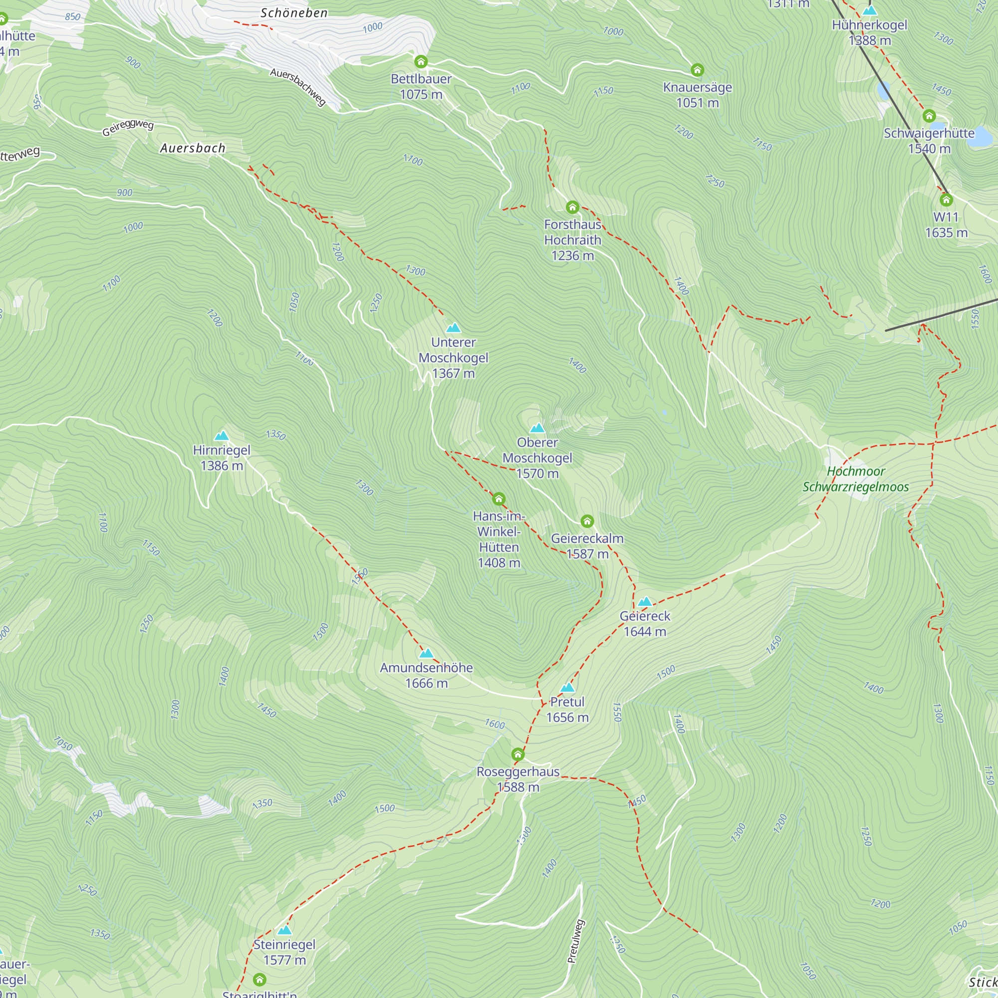 Hans-im-Winkel-Hütten map