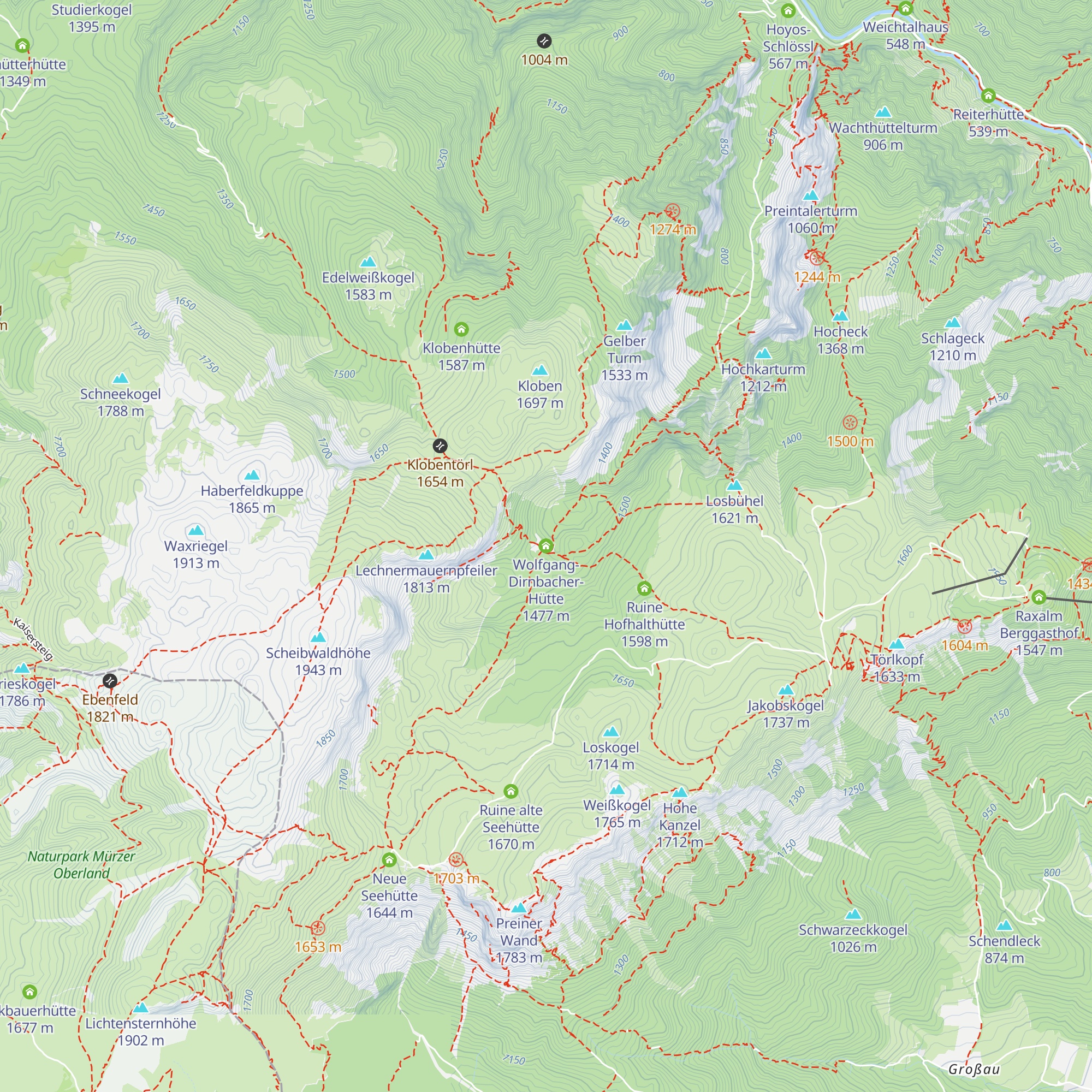 Wolfgang-Dirnbacher-Hütte map
