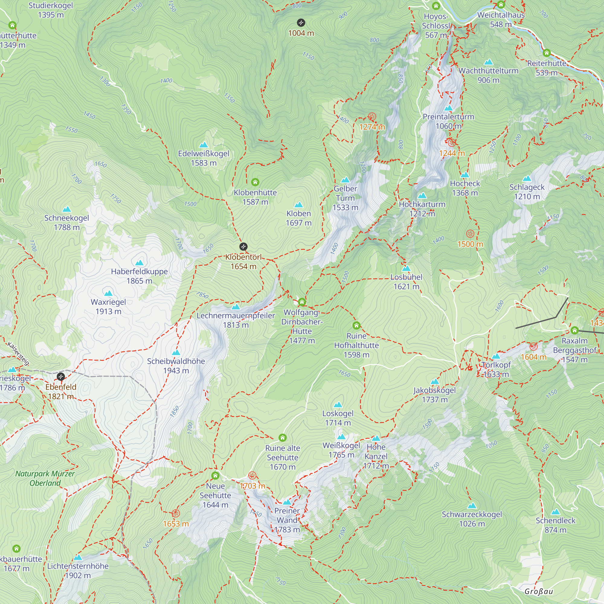 Wolfgang-Dirnbacher-Hütte map
