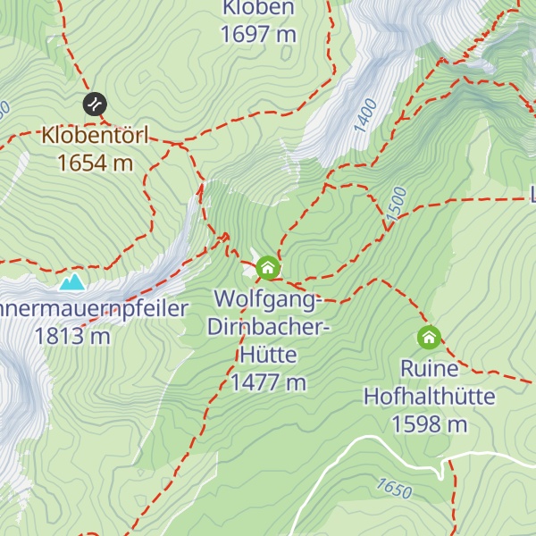 Map of Wolfgang-Dirnbacher-Hütte