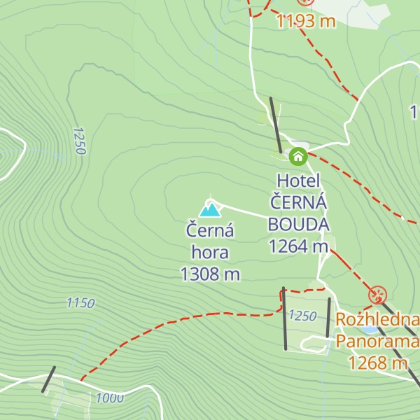Map of Černá hora
