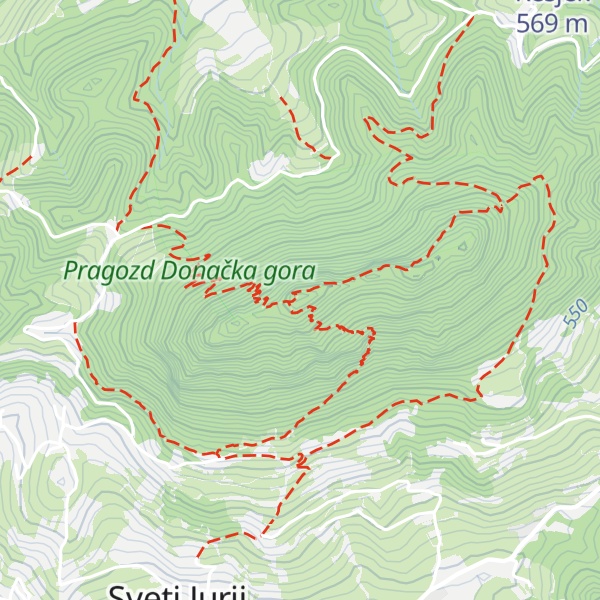 Map of Donačka gora