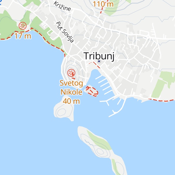 Map of Turistička zajednica Općine Tribunj