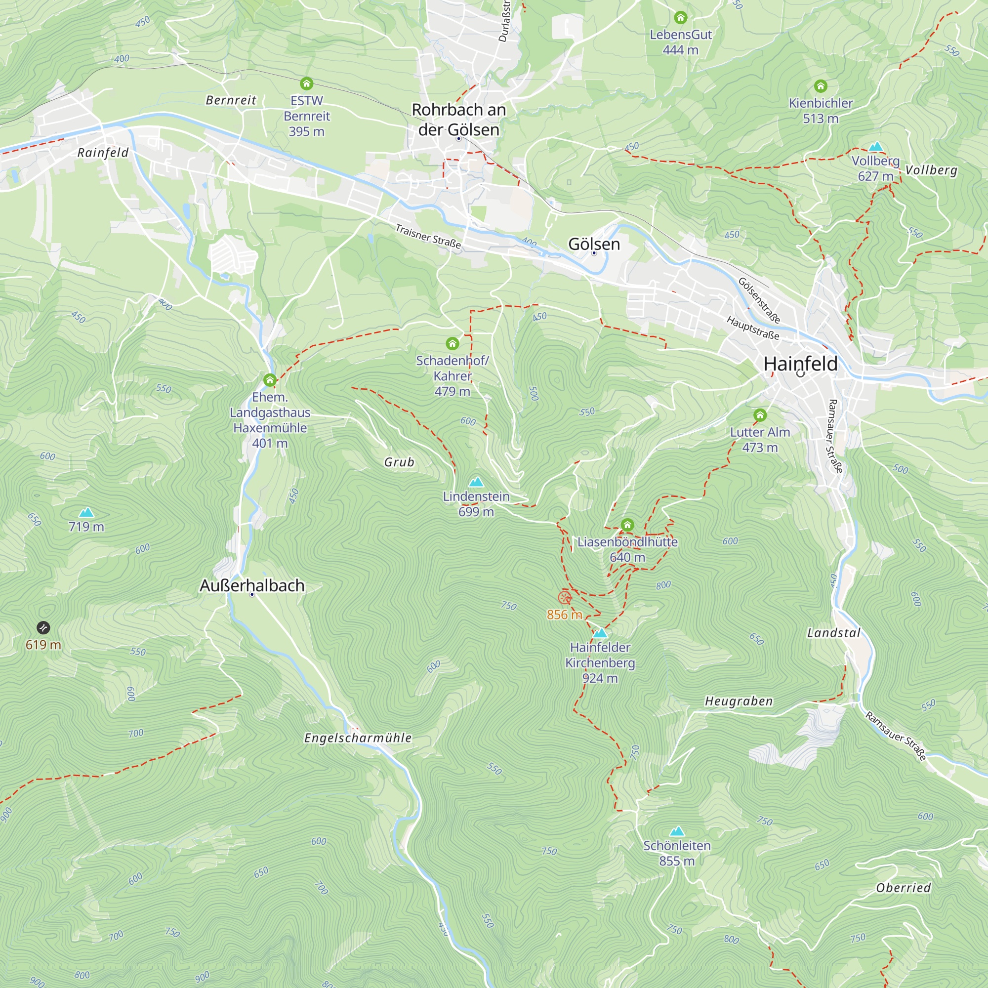 Lindensteinhütte map
