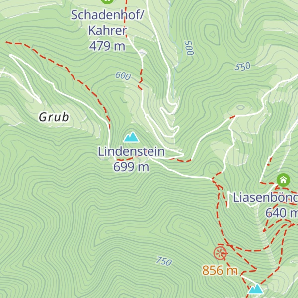Map of Lindensteinhütte