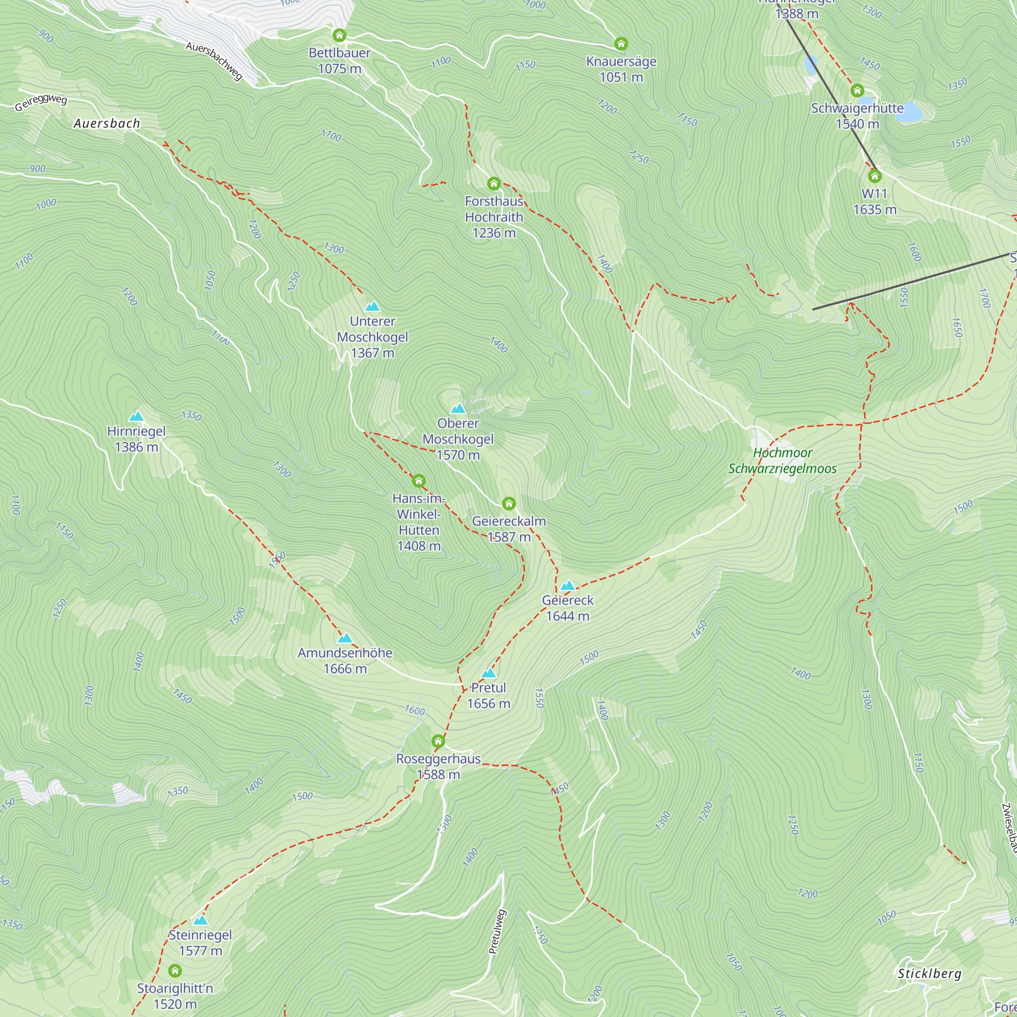 Moschkogel-Hütte map
