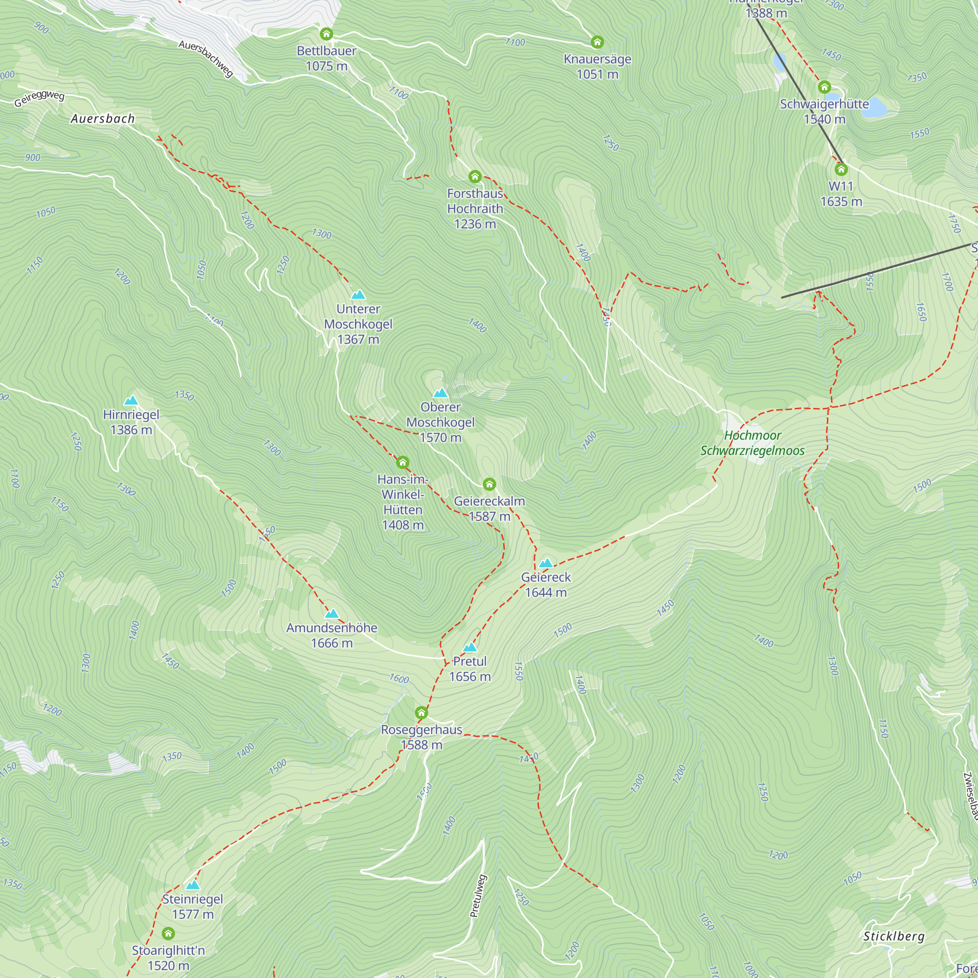 Moschkogel-Hütte map
