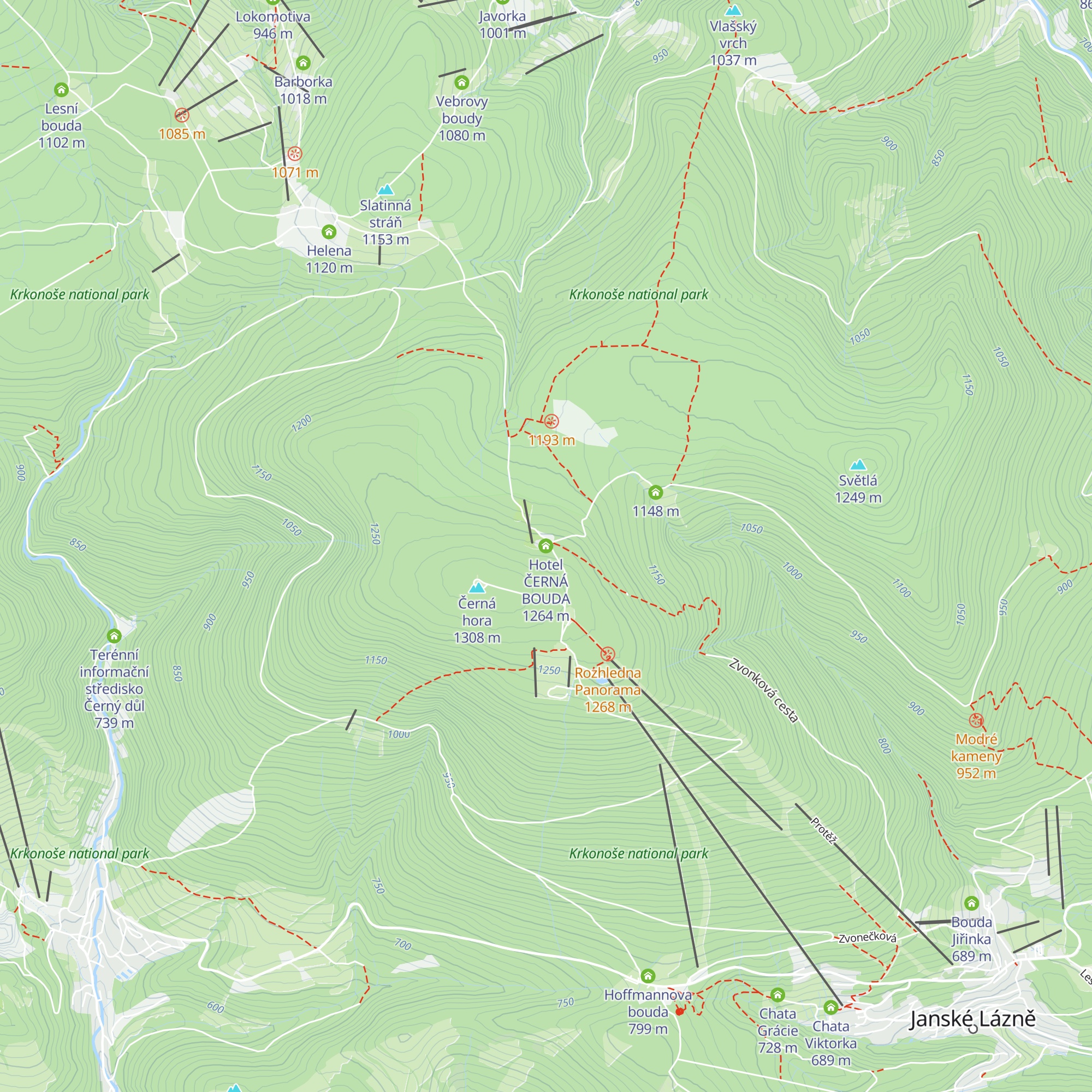 Hotel ČERNÁ BOUDA map