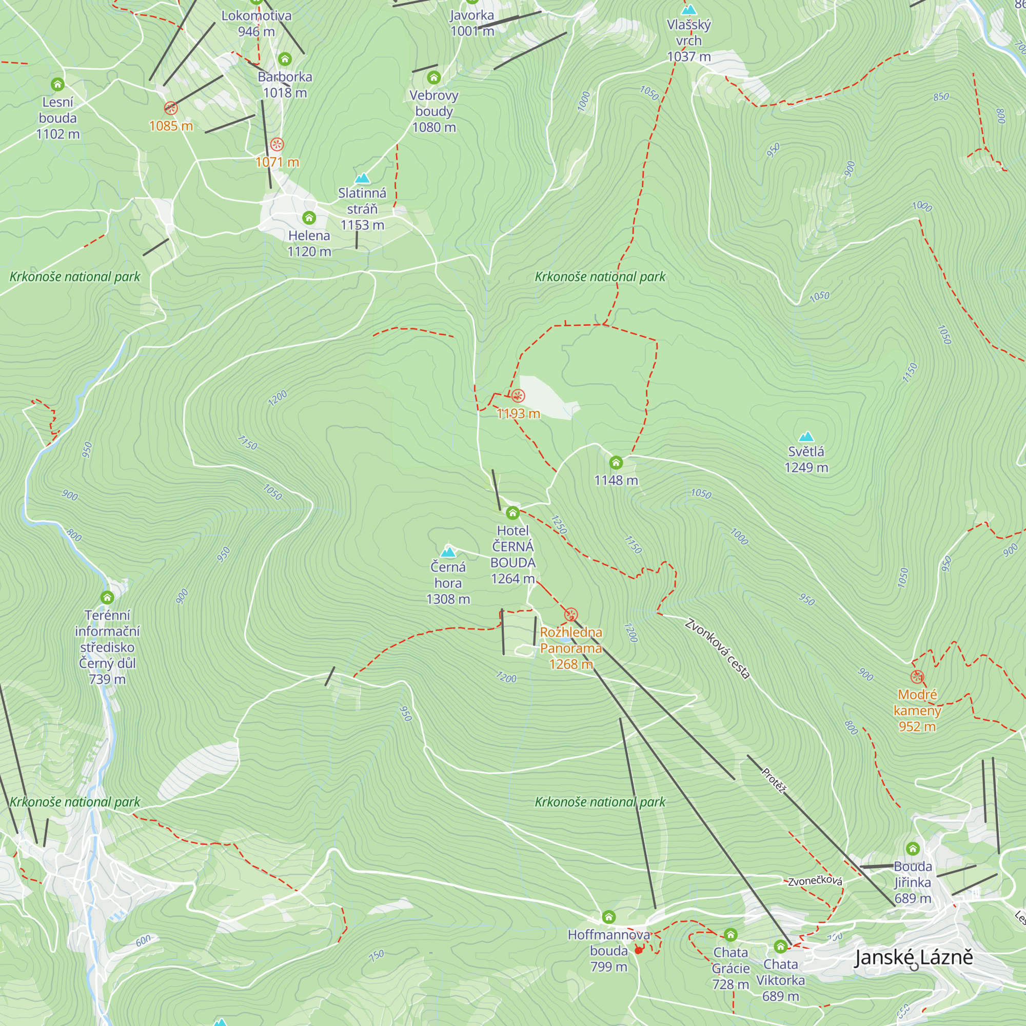 Hotel ČERNÁ BOUDA map