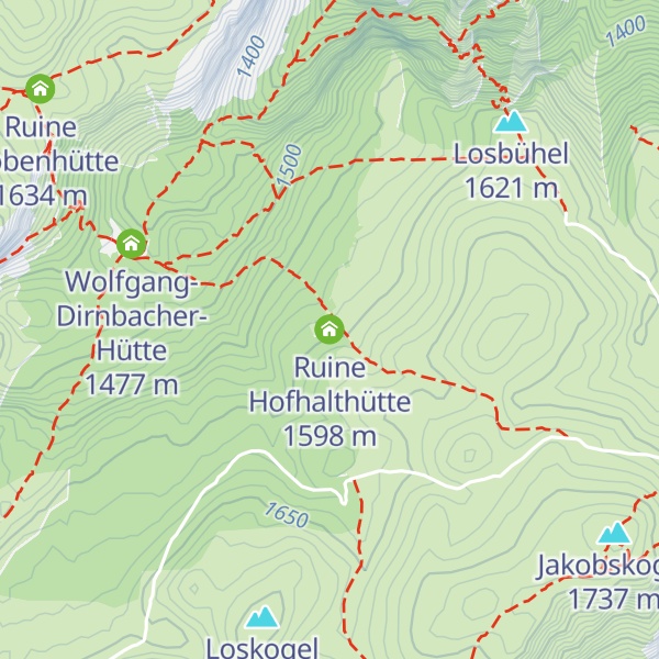 Map of Ruine Hofhalthütte