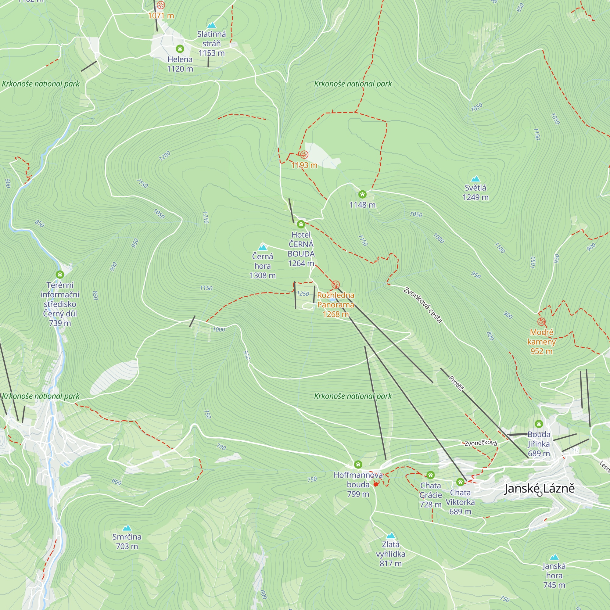 Chata Kábrtova Bouda map