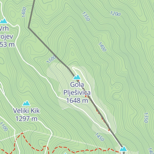 Map of Gola Plješivica