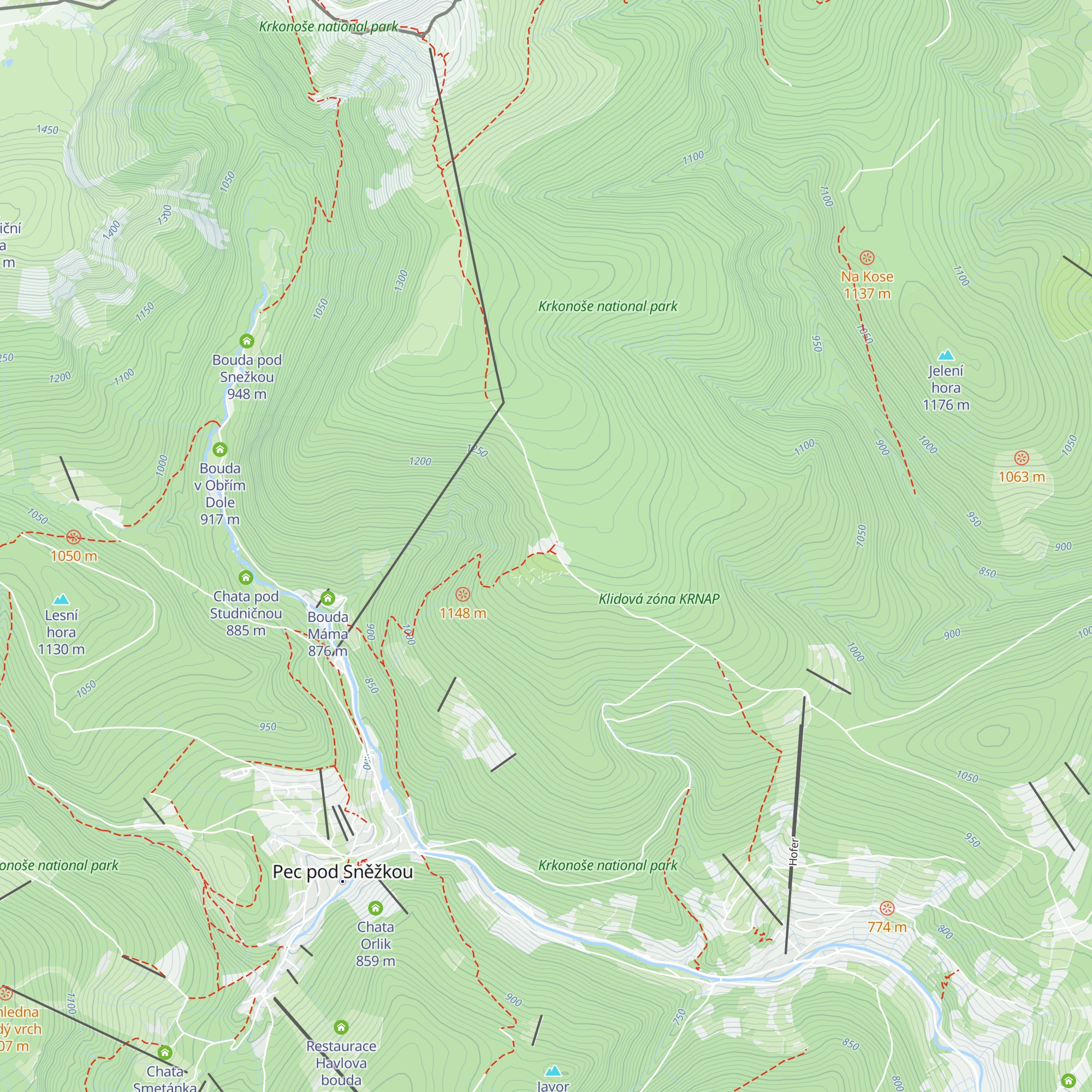 Děčínská bouda map