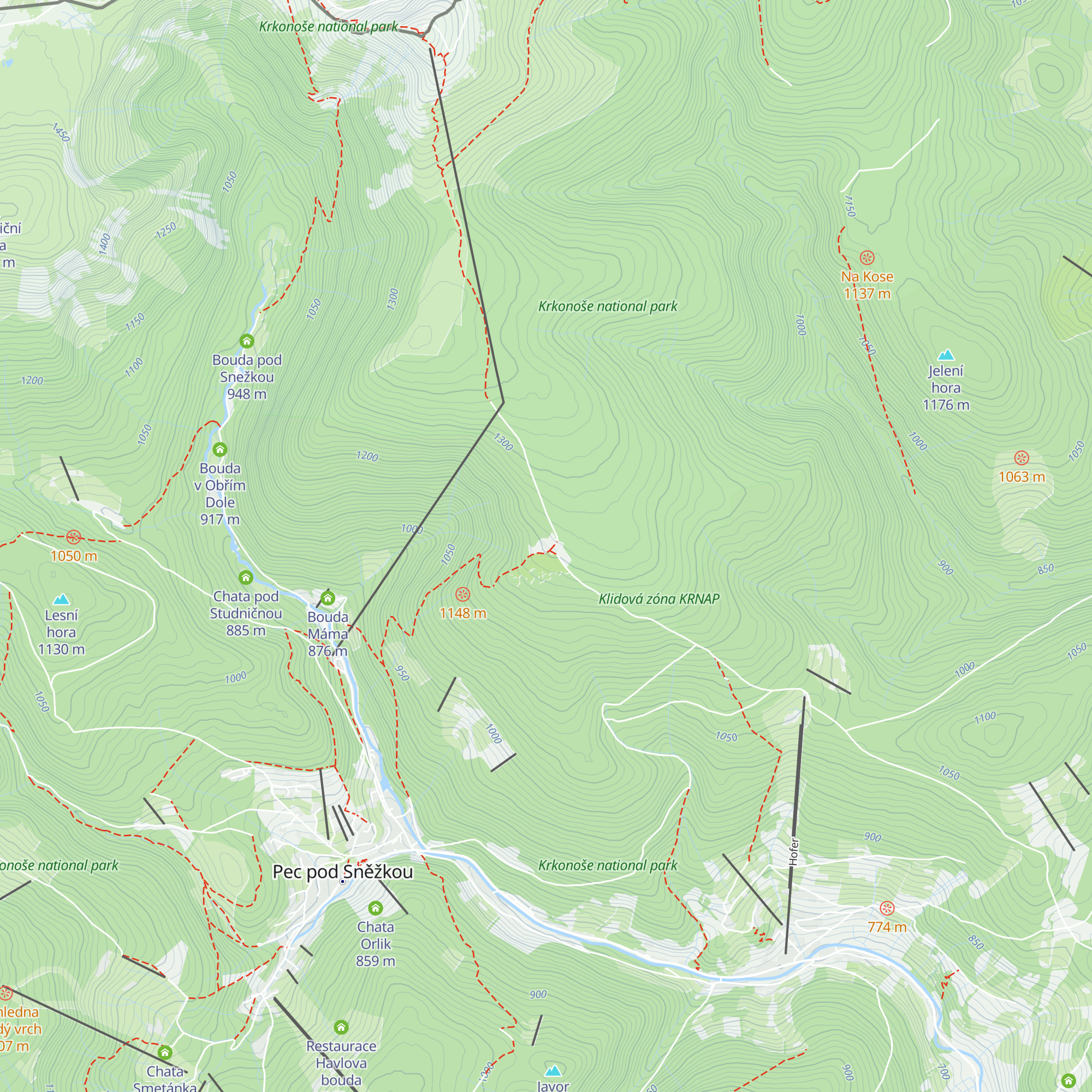 Děčínská bouda map