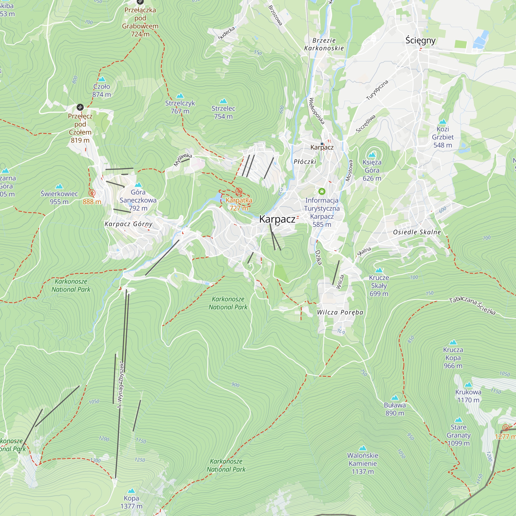Chata Karkonoska map